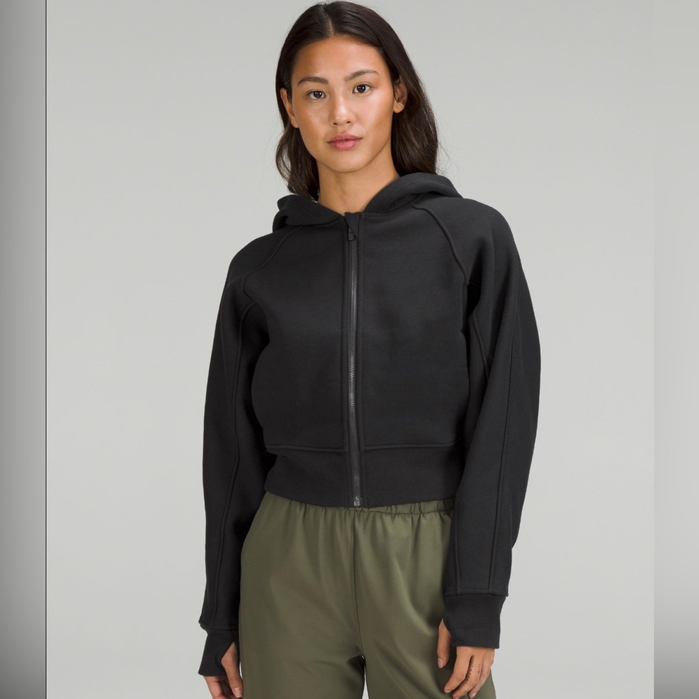 Lululemon Thick Fleece Zip Hoodie Black Sz 12